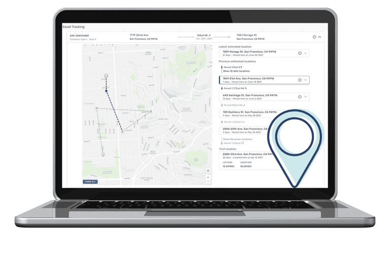 An example of how container tracking works on your smart waste management platform