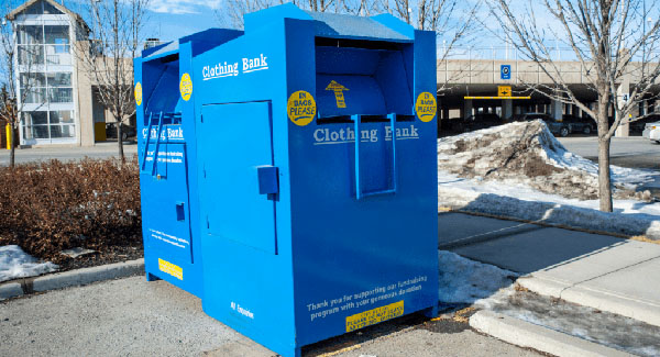 Blue clothing bank