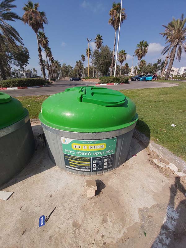 An underground bin in Israel